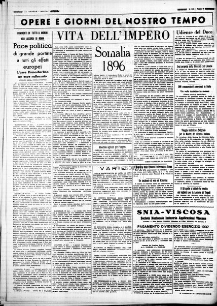 Il Tevere : quotidiano di Mezzogiorno