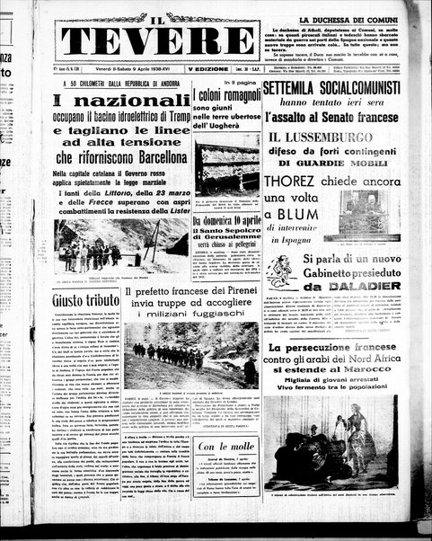 Il Tevere : quotidiano di Mezzogiorno