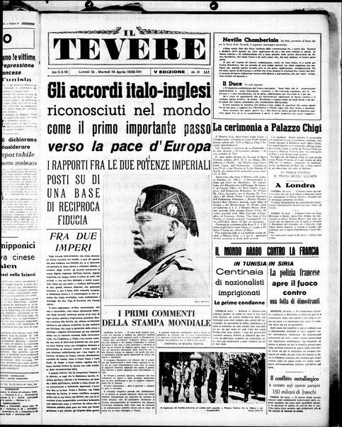 Il Tevere : quotidiano di Mezzogiorno