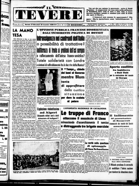 Il Tevere : quotidiano di Mezzogiorno