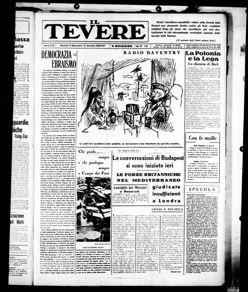 Il Tevere : quotidiano di Mezzogiorno