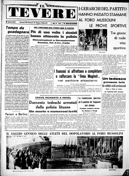 Il Tevere : quotidiano di Mezzogiorno