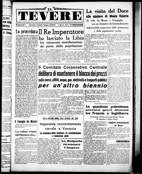 Il Tevere : quotidiano di Mezzogiorno