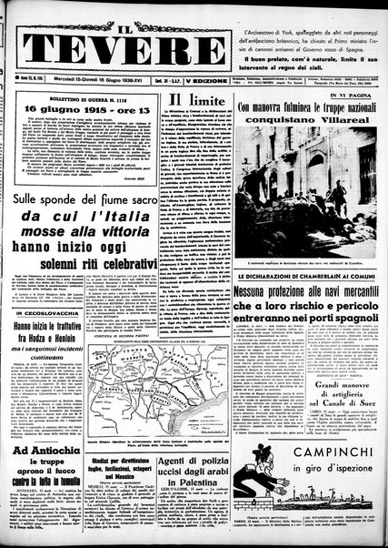 Il Tevere : quotidiano di Mezzogiorno