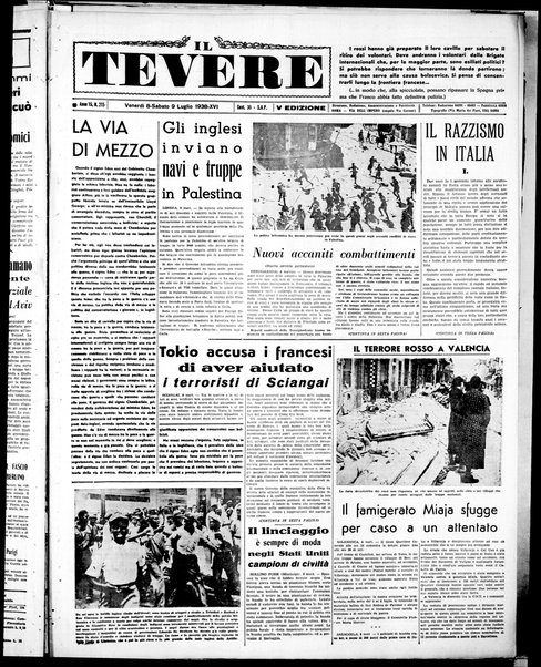 Il Tevere : quotidiano di Mezzogiorno