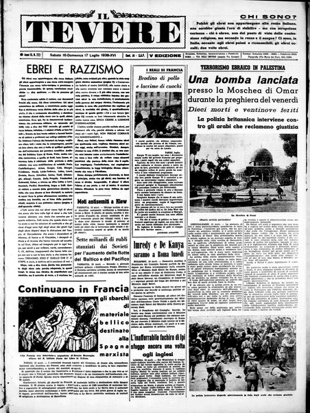 Il Tevere : quotidiano di Mezzogiorno