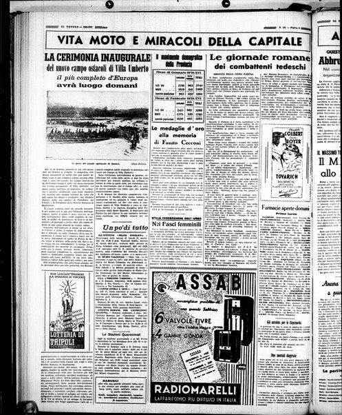 Il Tevere : quotidiano di Mezzogiorno