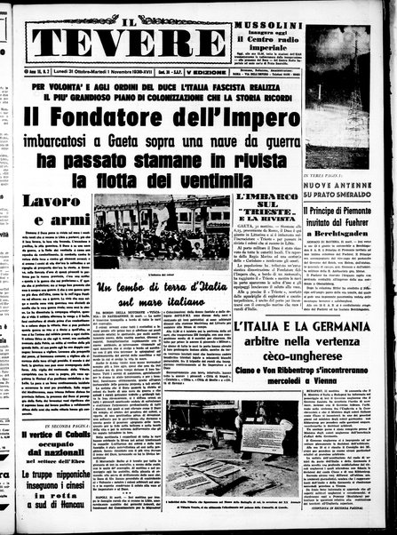 Il Tevere : quotidiano di Mezzogiorno