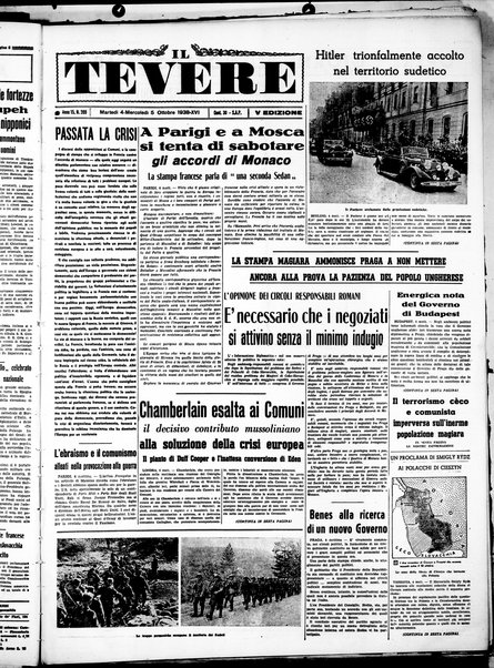 Il Tevere : quotidiano di Mezzogiorno