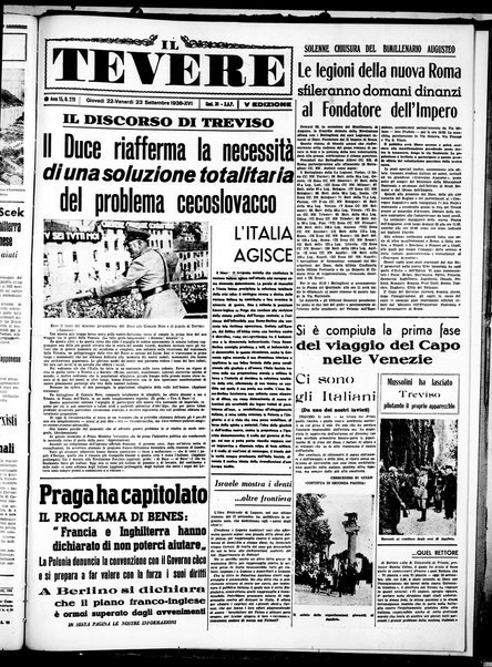 Il Tevere : quotidiano di Mezzogiorno