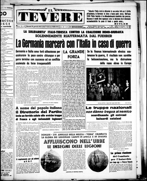 Il Tevere : quotidiano di Mezzogiorno