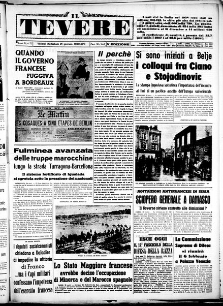 Il Tevere : quotidiano di Mezzogiorno