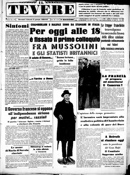 Il Tevere : quotidiano di Mezzogiorno