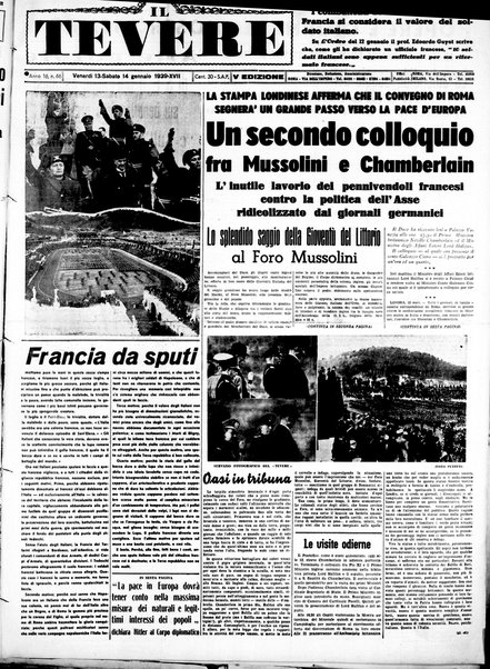 Il Tevere : quotidiano di Mezzogiorno