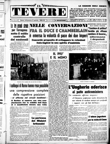 Il Tevere : quotidiano di Mezzogiorno