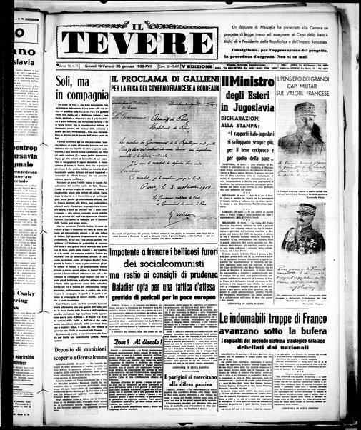 Il Tevere : quotidiano di Mezzogiorno