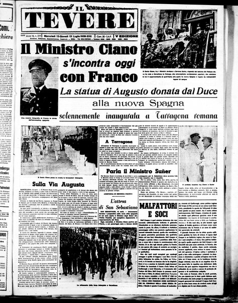 Il Tevere : quotidiano di Mezzogiorno