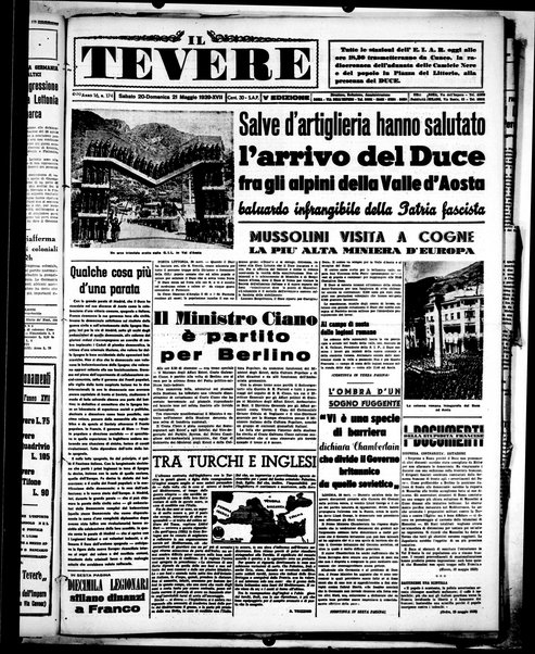 Il Tevere : quotidiano di Mezzogiorno