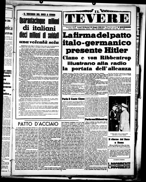 Il Tevere : quotidiano di Mezzogiorno