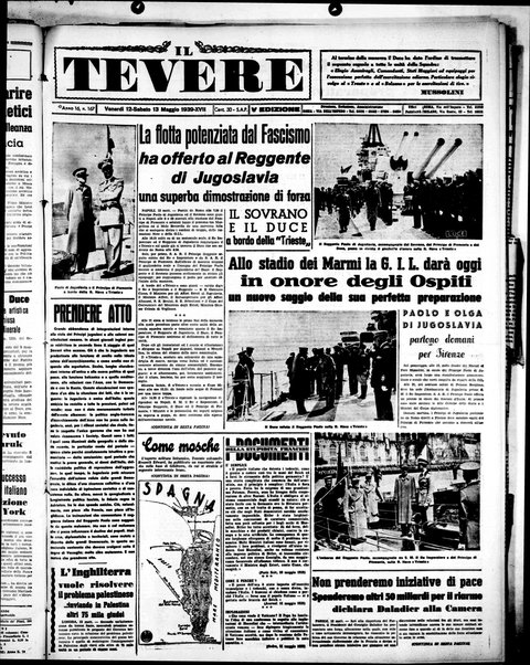 Il Tevere : quotidiano di Mezzogiorno