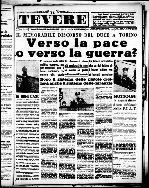 Il Tevere : quotidiano di Mezzogiorno