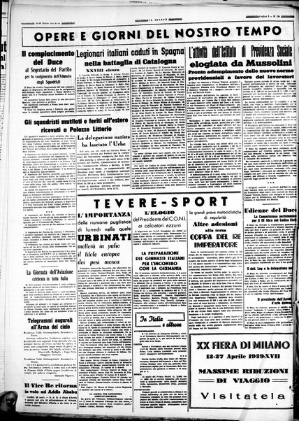 Il Tevere : quotidiano di Mezzogiorno