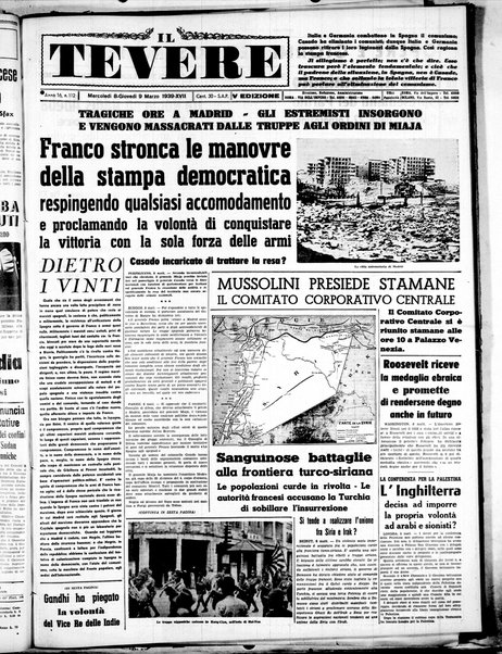 Il Tevere : quotidiano di Mezzogiorno