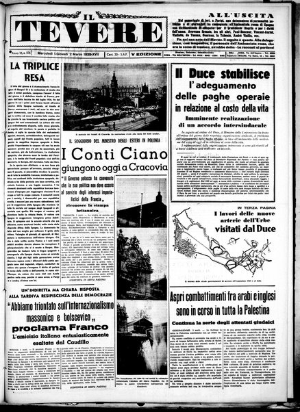 Il Tevere : quotidiano di Mezzogiorno