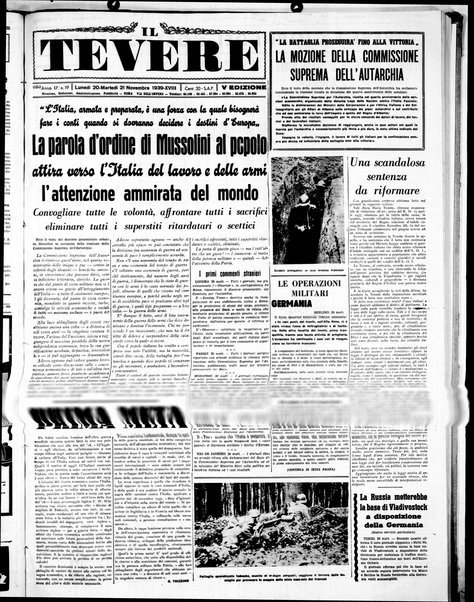 Il Tevere : quotidiano di Mezzogiorno