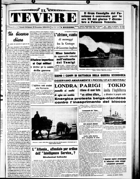 Il Tevere : quotidiano di Mezzogiorno