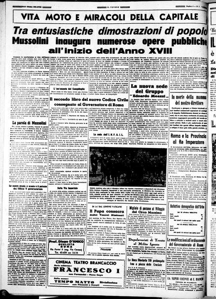 Il Tevere : quotidiano di Mezzogiorno