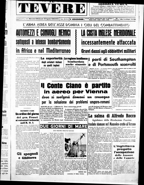 Il Tevere : quotidiano di Mezzogiorno