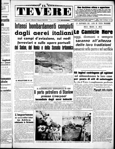 Il Tevere : quotidiano di Mezzogiorno