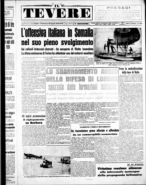 Il Tevere : quotidiano di Mezzogiorno