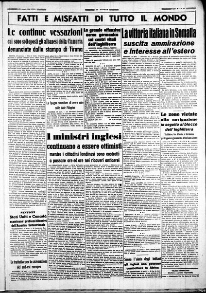 Il Tevere : quotidiano di Mezzogiorno