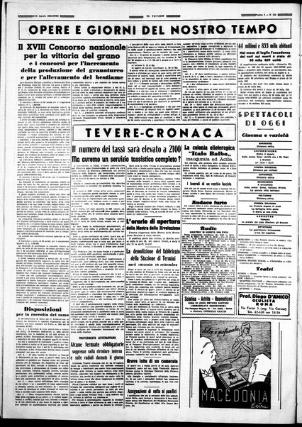 Il Tevere : quotidiano di Mezzogiorno