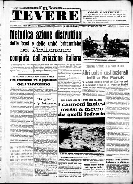 Il Tevere : quotidiano di Mezzogiorno