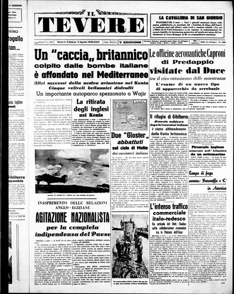 Il Tevere : quotidiano di Mezzogiorno