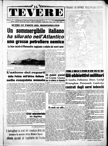 Il Tevere : quotidiano di Mezzogiorno