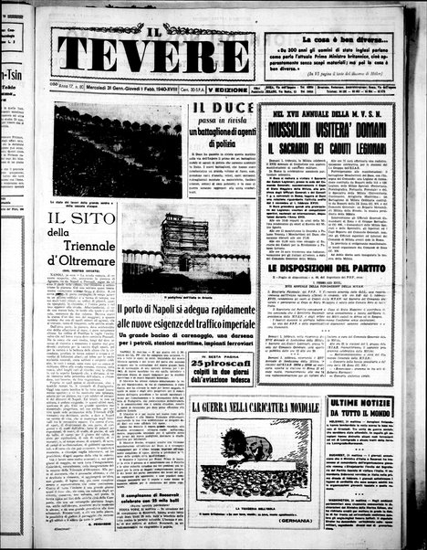 Il Tevere : quotidiano di Mezzogiorno