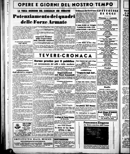 Il Tevere : quotidiano di Mezzogiorno