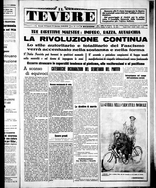 Il Tevere : quotidiano di Mezzogiorno