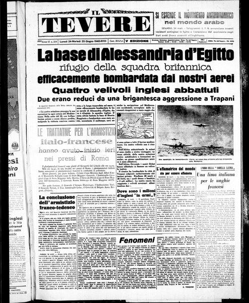 Il Tevere : quotidiano di Mezzogiorno