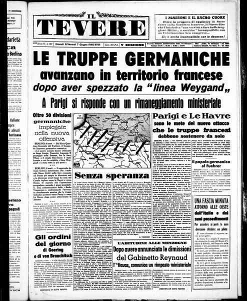 Il Tevere : quotidiano di Mezzogiorno