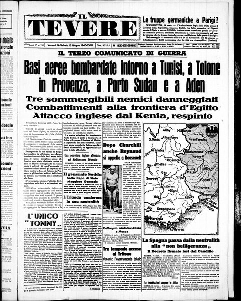 Il Tevere : quotidiano di Mezzogiorno