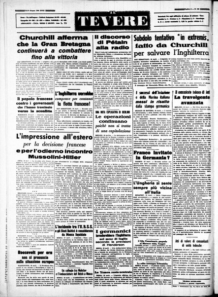 Il Tevere : quotidiano di Mezzogiorno