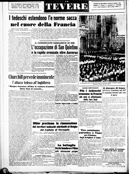 Il Tevere : quotidiano di Mezzogiorno