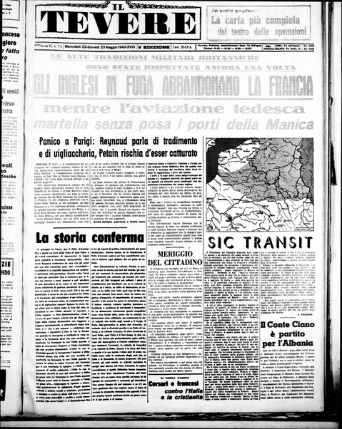 Il Tevere : quotidiano di Mezzogiorno