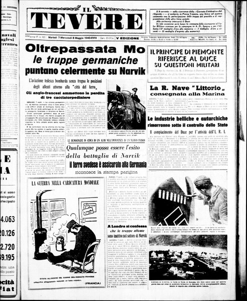 Il Tevere : quotidiano di Mezzogiorno