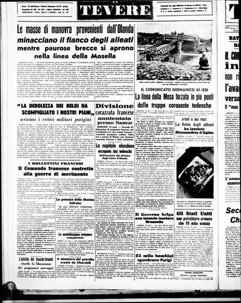 Il Tevere : quotidiano di Mezzogiorno